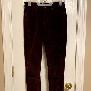 Corduroy Jeans-Wine Color